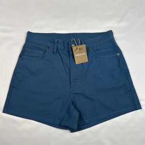 NWT Patagonia Shorts Women's 8 Still Blue Classic Cotton Stretch Canvas Outdoor